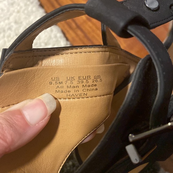 Franco Sarto black and silver studded heels/sandals - Picture 6 of 7